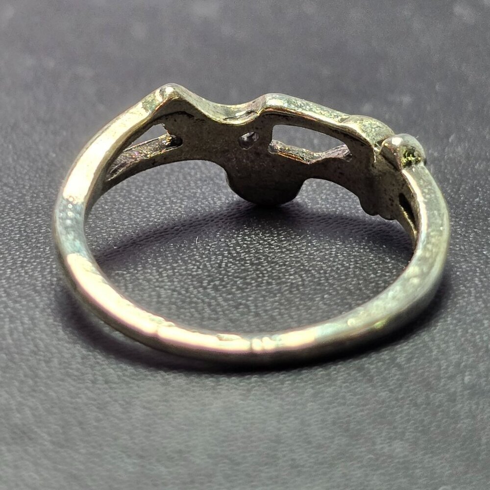 Carved Hummingbird & Flower Nature-Inspired Design Ring Size 6.5 (NWOT) - Picture 4 of 5